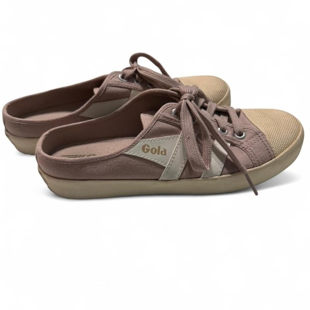 Gola Coaster Mule Sneakers Pink Canvas Slip On Retro Size 7